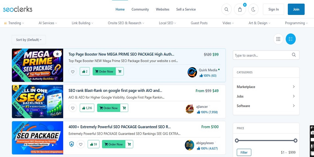 SEOClerks - Buy and Sell SEO Services Worldwide
