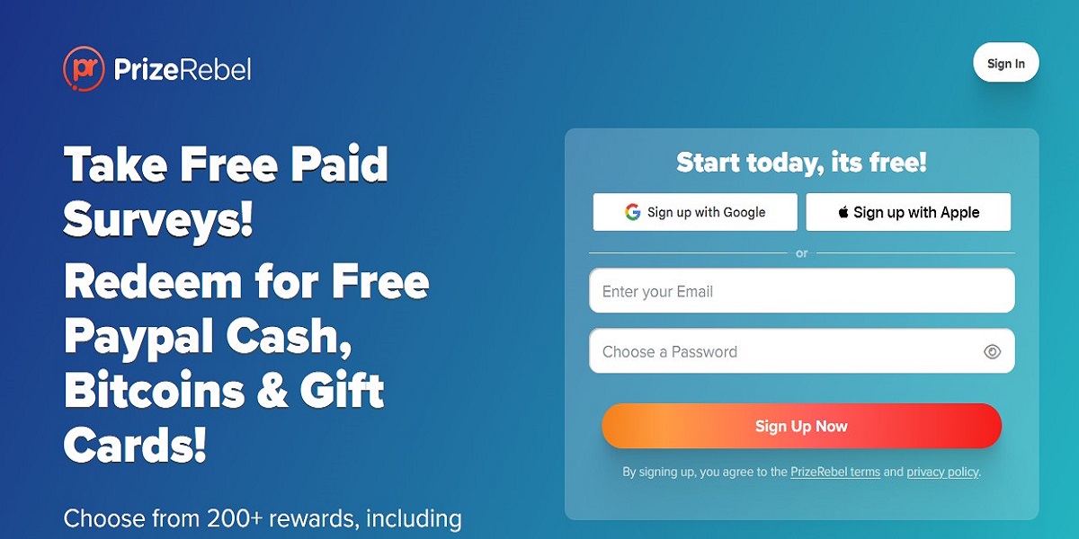 Prizerebel - Paid Surveys