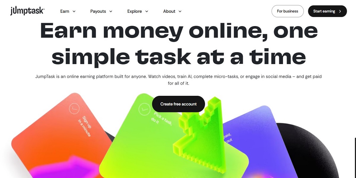 JumpTask Earn money online, one simple task at a time