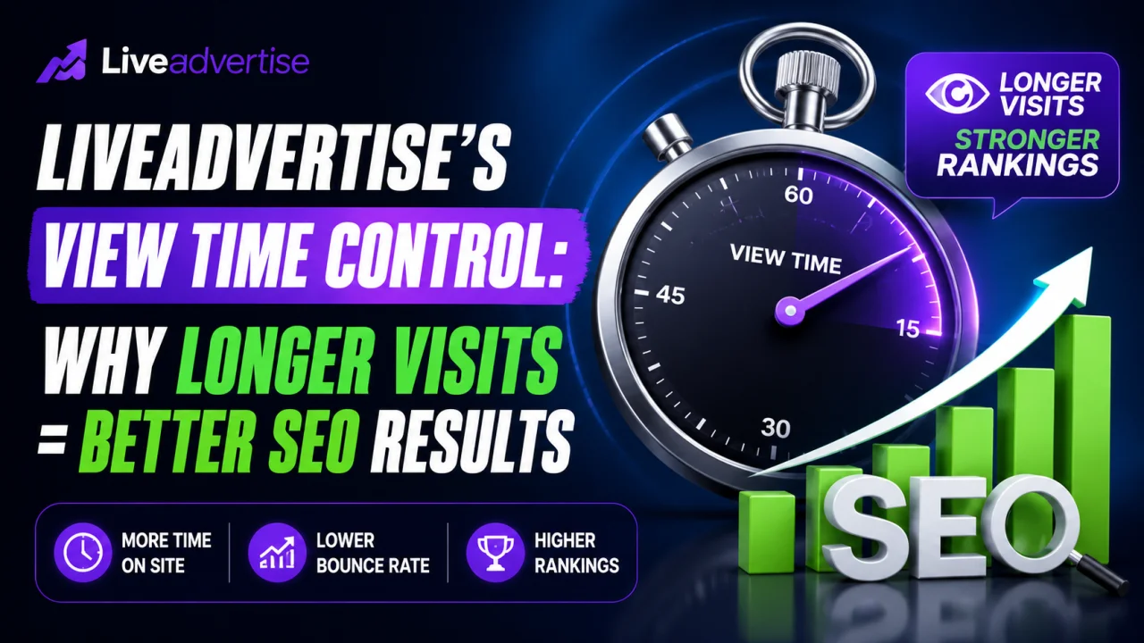 Liveadvertise’s View Time Control: Why Longer Visits = Better SEO Results